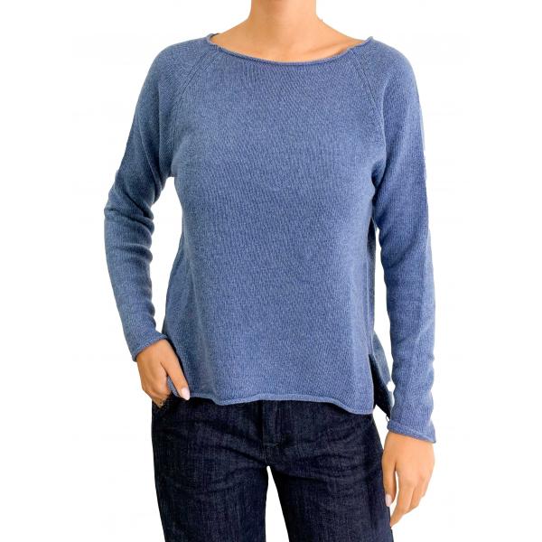 Maglioncino misto cashmere tinta unita 